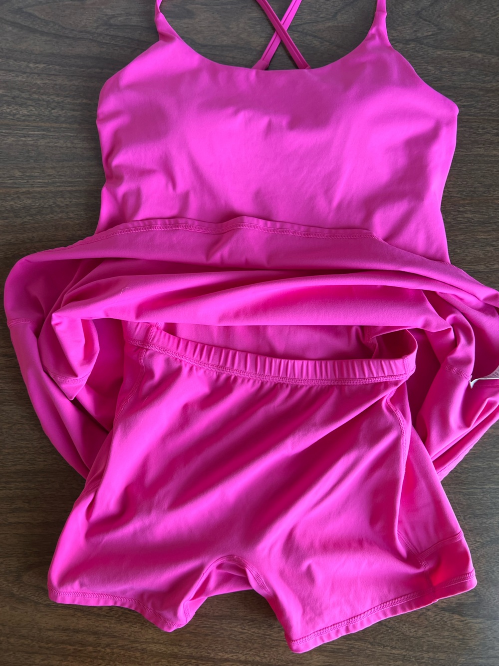 Halara SoftlyZero Pink Easy Peezy Halter Dress Size M Athleisure Tennis Yoga - Picture 5 of 9